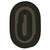 7' x 9' Hunter Green Oval Modern Braided Area Throw Rug - IMAGE 1