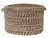 14" Woodland Brown, Neutral Beige and Acorn Brown Round Handmade Braided Basket - IMAGE 1