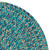 2.25' x 3.75' Turquoise Blue All Purpose Handmade Reversible Oval Mudroom Area Throw Rug - IMAGE 2