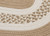 6' x 9' Brown And White Oval Handmade Braided Area Throw Rug - IMAGE 2