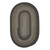 2' x 3' Gray And Beige Oval Handmade Braided Area Throw Rug - IMAGE 1