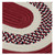 2' x 12' Maroon Red, White and Blue Reversible Oval Handcrafted Accent Area Rug - IMAGE 2