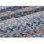 5' Blue and Brown Braided Square Area Throw Rug - IMAGE 2