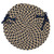 15"  Blue and Brown Braided Chair Pad - IMAGE 1