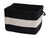 14" Onyx Black Coastal Square Braided Storage Basket - IMAGE 1