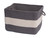 18" Slate Gray Coastal Square Braided Storage Basket - IMAGE 1