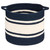 16" Navy Blue and White Traditional Braided Storage Basket - IMAGE 1