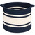 20" Navy Blue and White Traditional Braided Storage Basket - IMAGE 1