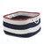 14" Blue and White Striped Classic Square Braided Storage Basket - IMAGE 1