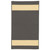 6' x 9' Grey Yellow Rectangular Striped Braided Throw Rug - IMAGE 1