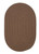 2' x 9' Brown Solid Reversible Oval Rug Runner - IMAGE 1