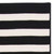 2' x 10' Black and White Striped Handcrafted Rectangular Outdoor Reversible Area Throw Rug Runner - IMAGE 2