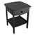 22" Black Elegant Claire Curved End Table with Drawer and Shelf - IMAGE 1