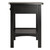 22" Black Elegant Claire Curved End Table with Drawer and Shelf - IMAGE 3