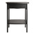 22" Black Elegant Claire Curved End Table with Drawer and Shelf - IMAGE 4