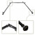 149" Black Contemporary Adjustable Bay Window Curtain Rod - IMAGE 1