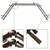 Adjustable Metal Double Bay Window Curtain Rod - 150.5" - Brown - IMAGE 1