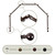Solid 5-Sided Bay Window Curtain Rod - 232" - Brown - IMAGE 2