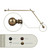 Elegant Corner Window Curtain Rod - 177" - Antique Brass - IMAGE 3
