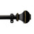 175" Black Maryland Contemporary Single Window Curtain Rod - IMAGE 1