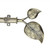 178" Gold Eve Leaves Contemporary Single Window Curtain Rod - IMAGE 1