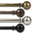 105" Gold Adjustable Double Corner Window Curtain Rod - IMAGE 1