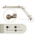 105" Gold Adjustable Double Corner Window Curtain Rod - IMAGE 2