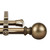 89" Gold Contemporary Adjustable Double Curtain Rod - IMAGE 2