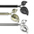 128" Silver Solid Contemporary Triple Curtain Rod - IMAGE 2