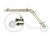177" Gold and Black Contemporary Double Corner Window Curtain Rod - IMAGE 1