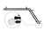 177" Black Contemporary Double Ball Corner Window Curtain Rod - IMAGE 1