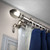 176-Inch Silver Contemporary Triple Curtain Rod With an Oval Knob - IMAGE 1