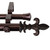 57" Bronze Solid Contemporary Double Curtain Rod - IMAGE 1