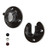 2.5" Black Contemporary Open and Close Rod Socket - IMAGE 1
