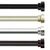 120"- 170" Solid Satin Nickel Adjustable Single Window Curtain Rod with Flat End Finials - IMAGE 2