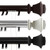 128.5" Black Decorative Adjustable Traverse Rod with Sliders - IMAGE 2