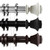 92.5" Satin Silver Decorative Traverse Rod with G-Shaped Rings - IMAGE 2