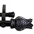 90.25" Black Solid Contemporary Double Curtain Rod - IMAGE 1