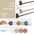 Self Adhesive or Wall Mounted Curtain Rod - 16" - Black - IMAGE 2