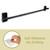 Self Adhesive or Wall Mounted Curtain Rod - 16" - Black - IMAGE 4