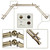 Double Bay Window Curtain Rod - 144" - Gold - IMAGE 2