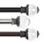 246.25" Silver Double Curtain Rod With a Crystal and Leaf Knob - IMAGE 2