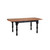 72" Antique Black with Cherry Brown Finish Drop Leaf Extendable Dining Table - IMAGE 1