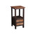 28" Distressed Black and Brown End Table with 2 Drawer - IMAGE 1