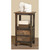 28" Distressed Black and Brown End Table with 2 Drawer - IMAGE 4