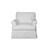 34" White Horizon Slipcovered T-Cushion Chair with Removable Legs - IMAGE 1