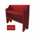 36" Burgundy Red Distressed Bench and Shoe Storage - IMAGE 1