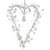 Set of 2 Clear and White Beaded Heart Hanging Crystal 11" - IMAGE 1