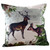 18" Black Buck and Doe with Farmhouse Background Throw Pillow Cover - IMAGE 1