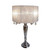 Hanging Crystals Table Lamp with Sheer Shade - 31" - White and Silver - IMAGE 6